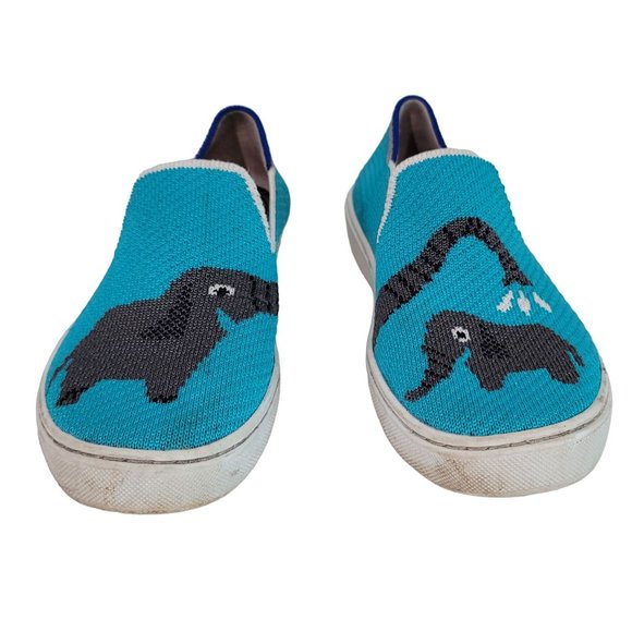 Rothy's Kids Sneaker Bath Time Slip On Shoes Little Kids sustainable elephants - Picture 5 of 9